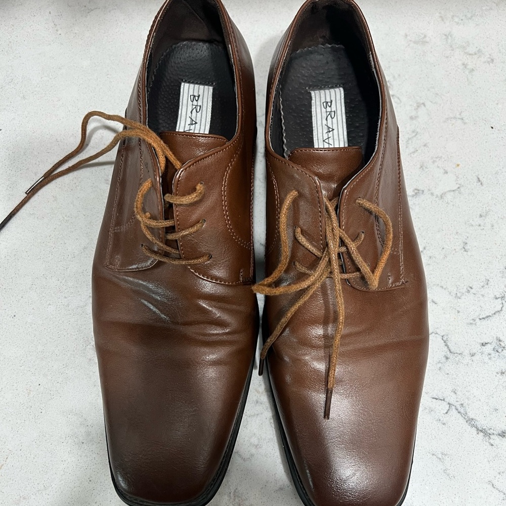 Bravo Milano Men’s Brown Leather Oxford Shoes